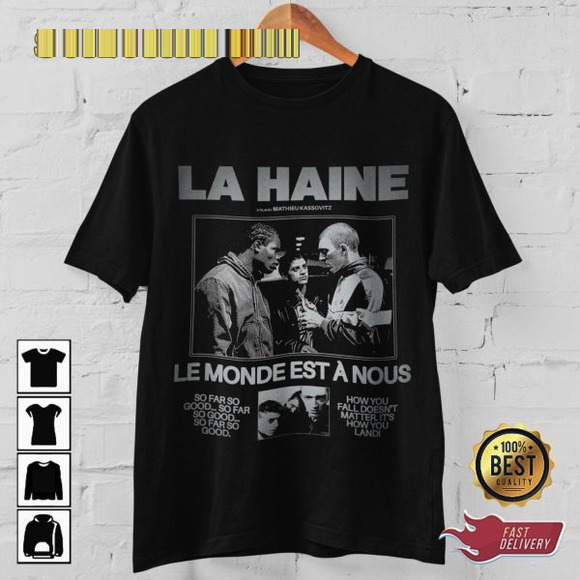 La Haine Film LeMonde Est A Nous Unisex T-shirt Gift For Fan - Picture 1 of 4